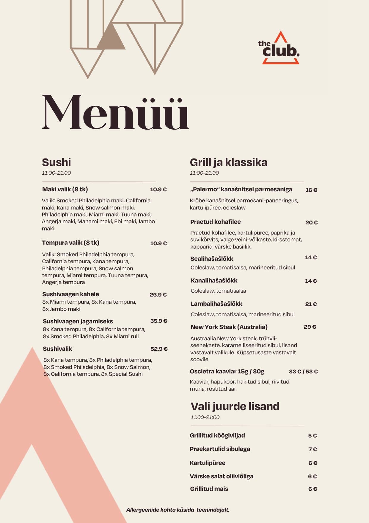 Menu, p. 3