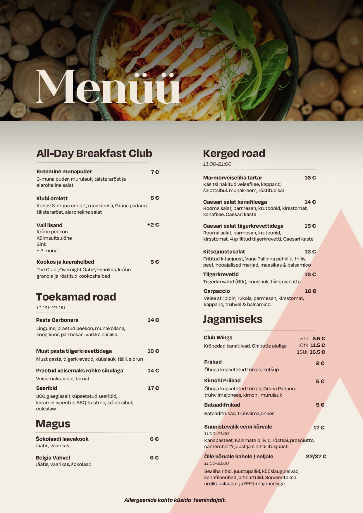 Menu, p. 1