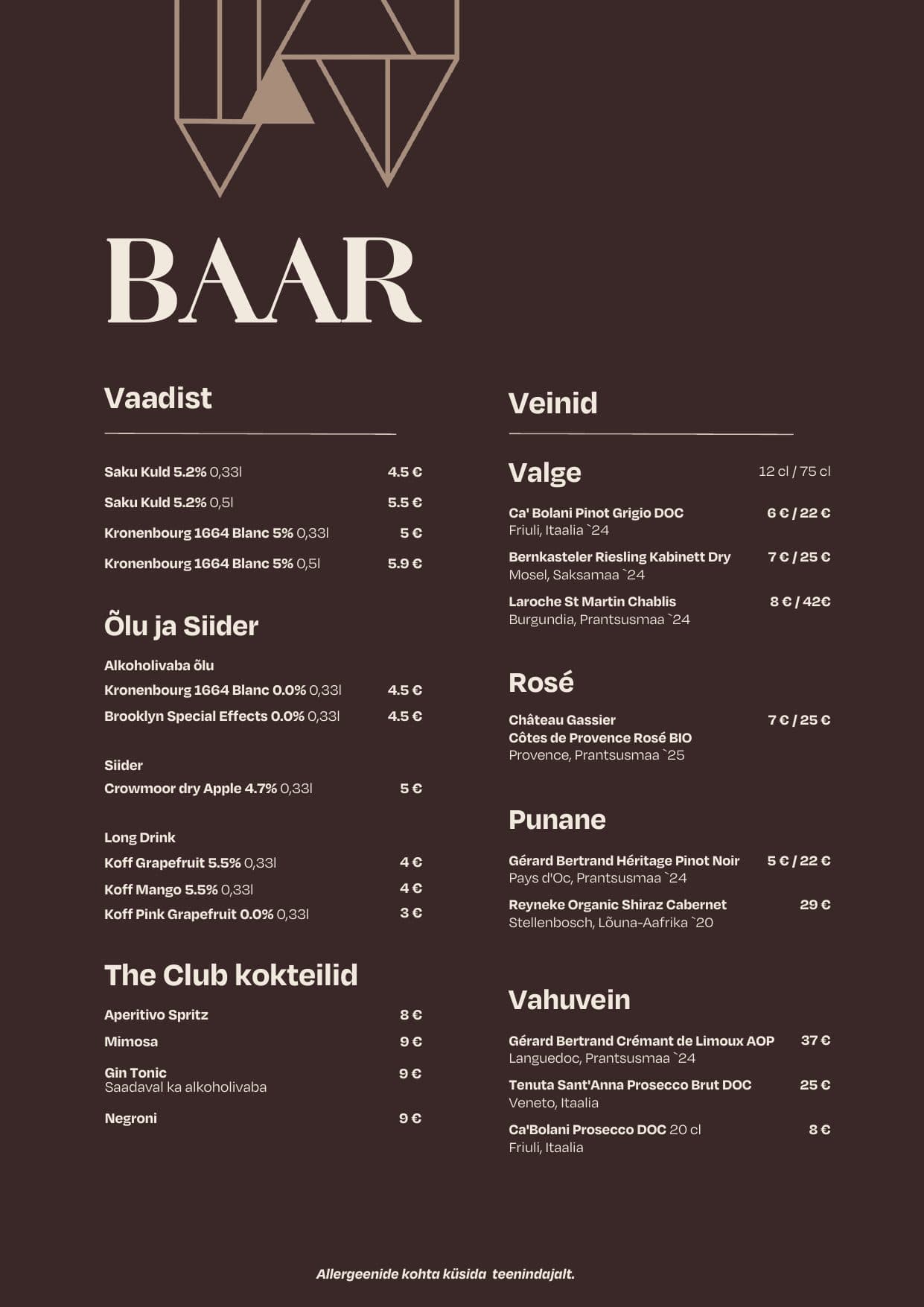 Menu, p. 4